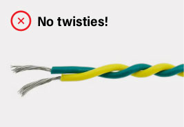 Create strong joints in your wires, no twisties